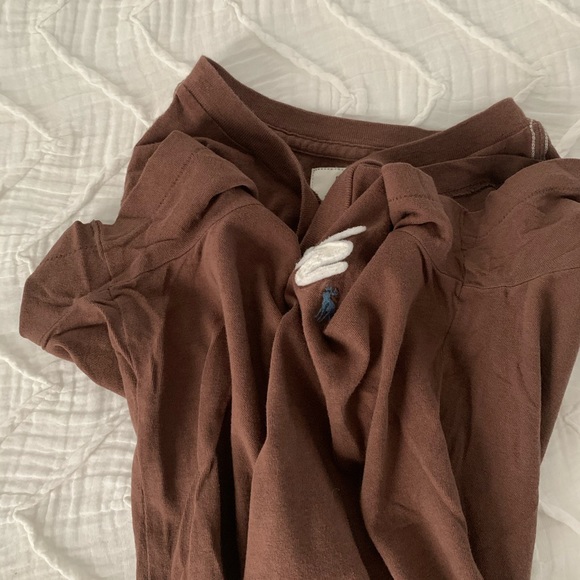 Abercrombie Fitch Stitch Brown Soft Tee Shirt M - Picture 8 of 8